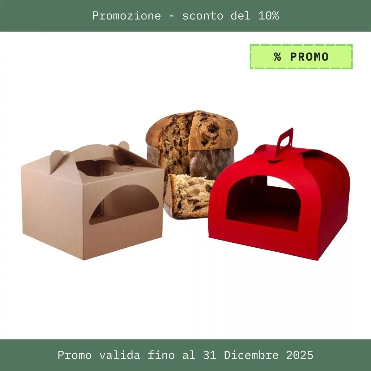 Offerta scatole con manico per panettone