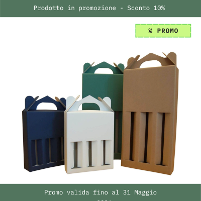 Scatole con Manico per Bottiglie Liquori Olio