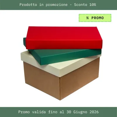 Scatola automontante con coperchio colorato e fondo sabbia