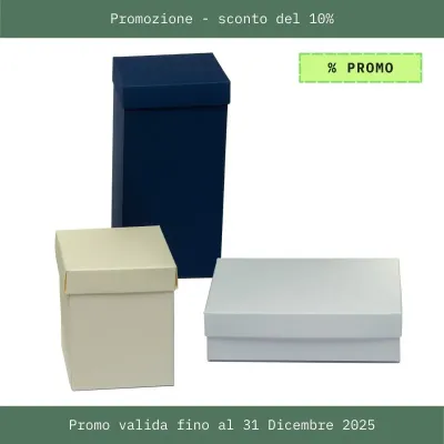Offerta scatole in cartoncino fondo e coperchio