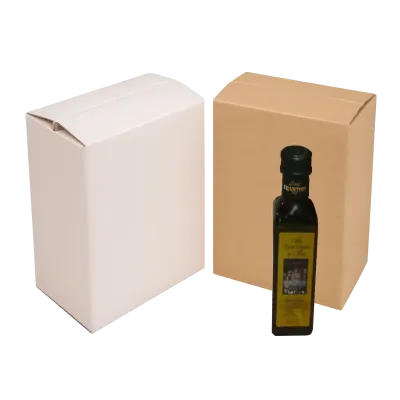 Scatola  con separatore interno per imballaggio e trasporto di 6 bottiglie